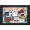 Briarwood Lane Winter Saltboxes Primitive Doormat Covered Bridge Indoor Outdoor 30" X 18"