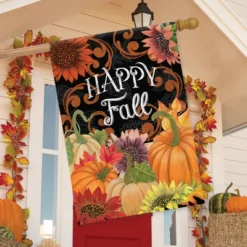 Briarwood Lane Happy Fall Chalkboard Floral House Flag Pumpkins Sunflowers 28" X 40" -Briarwood Lane Verkoop GUEST 08ba3734 e001 4777 9441 40cb2ea91ac6