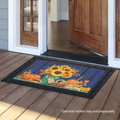 Fall Mason Jar Floral Doormat Sunflowers Indoor Outdoor 30" X 18" Briarwood Lane -Briarwood Lane Verkoop GUEST 09066b8c b72e 4026 af9a 1dbbc923006f