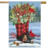 Briarwood Lane Winter Boots House Flag Checkered Cardianls Greene