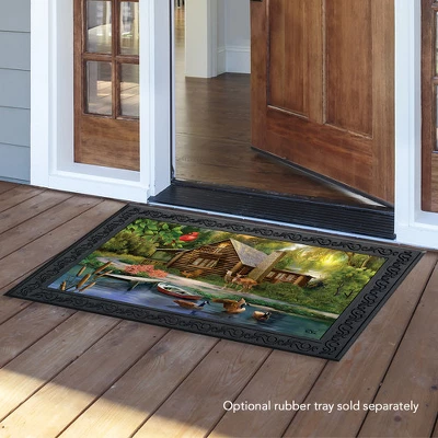 Lakeside Cabin Summer Doormat Camping Indoor Outdoor 30" X 18" Briarwood Lane 2 Lakeside Cabin Summer Doormat Camping Indoor Outdoor 30" X 18" Briarwood Lane - Image 2