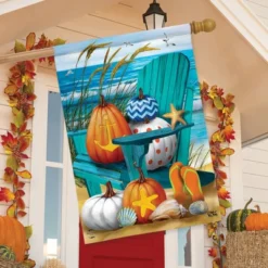 Fall At The Beach House Flag 28" X 40" Autumn Nautical Pumpkins Briarwood Lane -Briarwood Lane Verkoop GUEST 0b3879e7 bf12 4745 aa5a d3aac2f1dd50