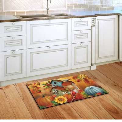 Fall Floral Birdhouses Doormat 18" X 30" Indoor Outdoor Briarwood Lane 4 Fall Floral Birdhouses Doormat 18" X 30" Indoor Outdoor Briarwood Lane - Image 4