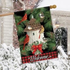 Holiday Bird Gathering House Flag Welcome Birdhouse Plaid 28"x40" Briarwood Lane 3 Holiday Bird Gathering House Flag Welcome Birdhouse Plaid 28"x40" Briarwood Lane -Briarwood Lane Verkoop GUEST 0b77220c 4bde 4984 b6c8 ae2298169058