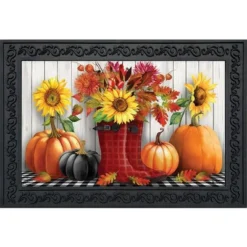 Fall Boots Doormat 30" X 18" Indoor Outdoor Briarwood Lane