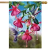 Flight Of The Hummingbirds Spring House Flag Floral 28" X 40" Briarwood Lane