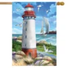 Coastal Lighthouse Summer House Flag 28 X 40 Briarwood Lane