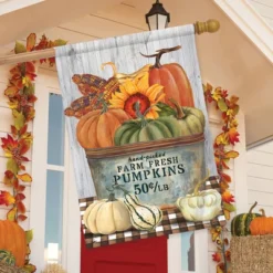 Farm Fresh Bushel Autumn House Flag Fall Rustic 28" X 40" Briarwood Lane -Briarwood Lane Verkoop GUEST 133e02f2 7f8b 4aae adf0 4f3988f3552c