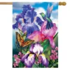 Irises Spring House Flag 28 X 40 Briarwood Lane