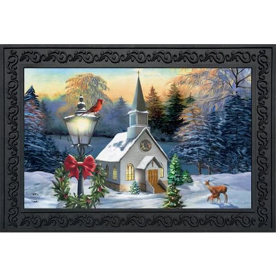 Briarwood Lane Come All Ye Faithful Winter Doormat Church Cardinal Indoor Outdoor 30" X 18" 1 Briarwood Lane Come All Ye Faithful Winter Doormat Church Cardinal Indoor Outdoor 30" X 18"