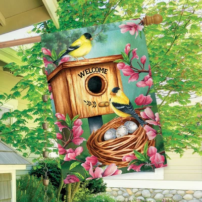 A Watchful Eye Spring House Flag Goldfinches Nest 28" X 40" Briarwood Lane 2 A Watchful Eye Spring House Flag Goldfinches Nest 28" X 40" Briarwood Lane - Image 2
