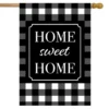 Home Sweet Home Checkered Spring House Flag 28" X 40" Briarwood Lane