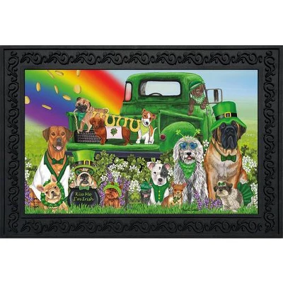 Lucky Pups St. Patrick's Day Doormat Dogs Humor 30" X 18" Briarwood Lane 1 Lucky Pups St. Patrick's Day Doormat Dogs Humor 30" X 18" Briarwood Lane