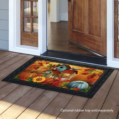Fall Floral Birdhouses Doormat 18" X 30" Indoor Outdoor Briarwood Lane 3 Fall Floral Birdhouses Doormat 18" X 30" Indoor Outdoor Briarwood Lane - Image 3