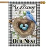 Welcome To Our Nest Inspirational House Flag 28 X 40 Briarwood Lane