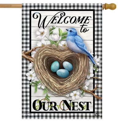 Welcome To Our Nest Inspirational House Flag 28 X 40 Briarwood Lane 1 Welcome To Our Nest Inspirational House Flag 28 X 40 Briarwood Lane