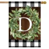 Wreath Monogram D Double-Sided House Flag Everyday 28" X 40" Briarwood Lane