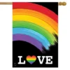 Rainbow Love House Flag Pride 28" X 40" Briarwood Lane
