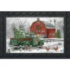 Christmas On The Farm Doormat 30" X 18" Indoor Outdoor Briarwood Lane