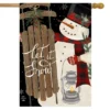 Briarwood Lane Snowman And Sled Winter House Flag Primitive Let I
