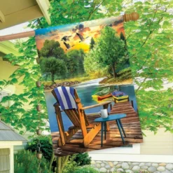 Lakeside Escape Summer House Flag Nautical Dock Boats 28" X 40" Briarwood Lane -Briarwood Lane Verkoop GUEST 2f12c489 756b 4452 a0a8 0e3afbb112ca