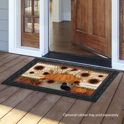 Briarwood Lane Primitive Pumpkins Autumn Doormat Sunflowers Fall Indoor / Outdoor 30" X 18" 2 Briarwood Lane Primitive Pumpkins Autumn Doormat Sunflowers Fall Indoor / Outdoor 30" X 18" - Image 2