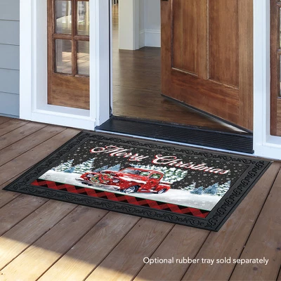 Briarwood Lane Merry Christmas Pickup Doormat Wreath Tree Indoor 2 Briarwood Lane Merry Christmas Pickup Doormat Wreath Tree Indoor - Image 2