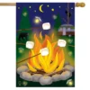 Campfire S'mores Summer House Flag Camping Outdoors 28" X 40" Briarwood Lane