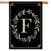 Briarwood Lane Classic Monogram Letter F House Flag Double-Sided 28" X 40"