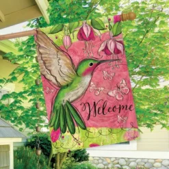 Blissful Hummingbird Spring House Flag Welcome 28" X 40" Briarwood Lane -Briarwood Lane Verkoop GUEST 34ea5f69 10c7 4955 becd c08533547330