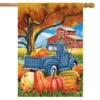 Welcome To The Patch Fall House Flag Pickup Pumpkins Farm 28" X 40" Briarwood Lane