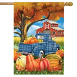Welcome To The Patch Fall House Flag Pickup Pumpkins Farm 28" X 40" Briarwood Lane