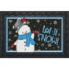 Briarwood Lane Jolly Winter Snowman Doormat Primitive Let It Snow Indoor / Outdoor 30" X 18"