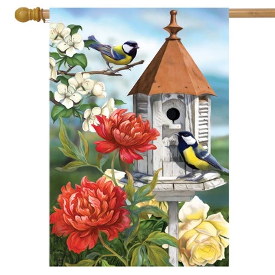 Home Sweet Birdhouse Spring House Flag Floral 28" X 40" Briarwood Lane 1 Home Sweet Birdhouse Spring House Flag Floral 28" X 40" Briarwood Lane