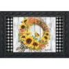 Briarwood Lane Sunflower Fall Wreath Welcome Doormat Autumn Floral Indoor Outdoor 30" X 18"