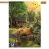 Great Outdoors Summer House Flag Elk Wildlife Outdoors 28" X 40" Briarwood Lane