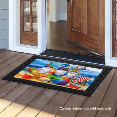 Summer Gnomes Humor Doormat Beach Scene Indoor Outdoor 30" X 18" Briarwood Lane 2 Summer Gnomes Humor Doormat Beach Scene Indoor Outdoor 30" X 18" Briarwood Lane - Image 2