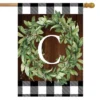 Wreath Monogram C Double-Sided House Flag Everyday 28" X 40" Briarwood Lane