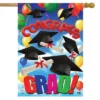 Congrats Graduation House Flag Celebration Graduate 28" X 40" Briarwood Lane