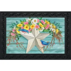 Spring Barnstar Doormat Welcome Indoor Outdoor 30" X 18" Briarwood Lane