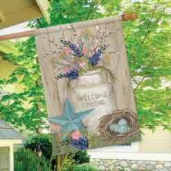 Gifts Of Spring Primitive House Flag Floral Mason Jar 28" X 40" Briarwood Lane -Briarwood Lane Verkoop GUEST 4fcd1d34 21ed 4281 a329 5e81396cbb23