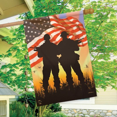 American Heroes Patriotic House Flag Military Troops 28" X 40" Briarwood Lane 2 American Heroes Patriotic House Flag Military Troops 28" X 40" Briarwood Lane - Image 2