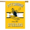 Briarwood Lane Retro Pittsburgh Steelers House Flag NFL Double-Sided 28" X 40"