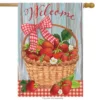 Strawberries Summer House Flag Fruit 28" X 40" Briarwood Lane