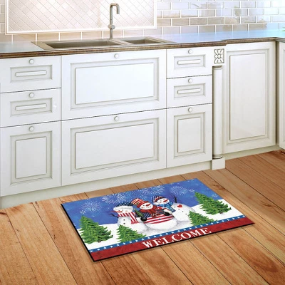 American Snowmen Winter Doormat Welcome Indoor / Outdoor 30" X 18" Briarwood Lane 3 American Snowmen Winter Doormat Welcome Indoor / Outdoor 30" X 18" Briarwood Lane - Image 3