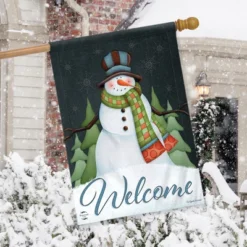 Happy Snowman Winter House Flag Primitive Welcome 28" X 40" Briarwood Lane -Briarwood Lane Verkoop GUEST 5e1560a6 8fe9 41a9 b434 983e937e987c