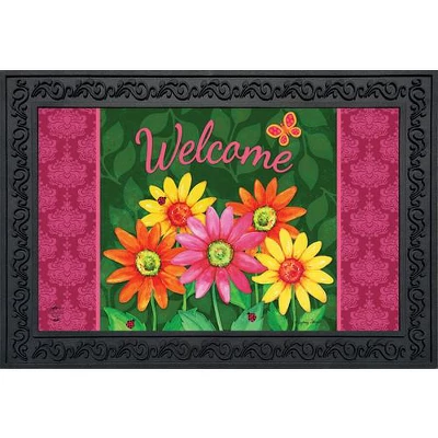 Welcome Daisies Spring Doormat Floral Indoor Outdoor 30" X 18" Briarwood Lane 1 Welcome Daisies Spring Doormat Floral Indoor Outdoor 30" X 18" Briarwood Lane