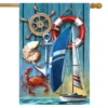 Nautical Adventure Summer House Flag Sailboat Crap 28" X 40" Briarwood Lane