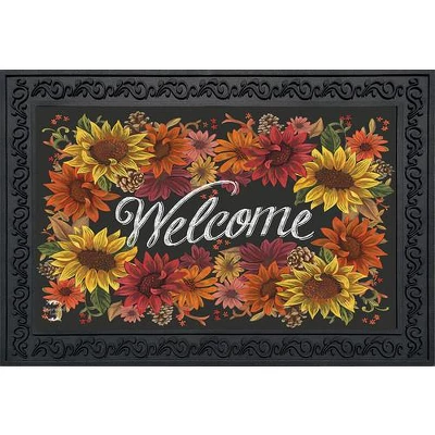 Briarwood Lane Fall Flowers Welcome Doormat Autumn Indoor Outdoor 1 Briarwood Lane Fall Flowers Welcome Doormat Autumn Indoor Outdoor