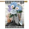 Checkered Garden Boots Spring House Flag 28 X 40 Briarwood Lane